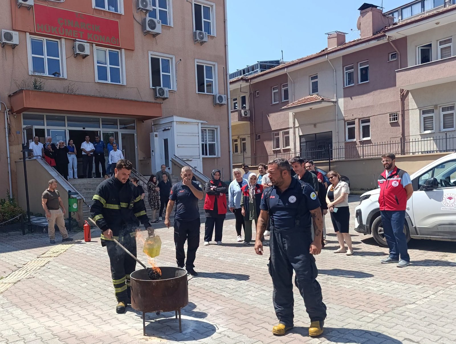 ÇINARCIK'TA YANGIN TATBİKATI YAPILDI
