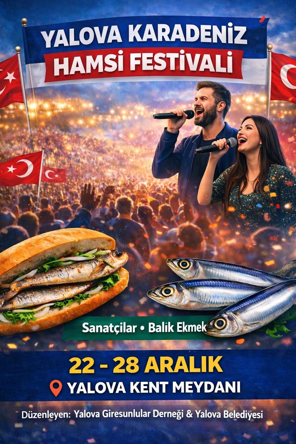  YALOVA'DA KARADENİZ HAMSİ FESTİVALİ 