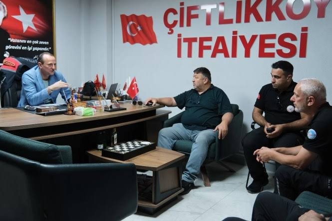 BAŞKAN YELE, İTFAİYECİLERLE BULUŞTU