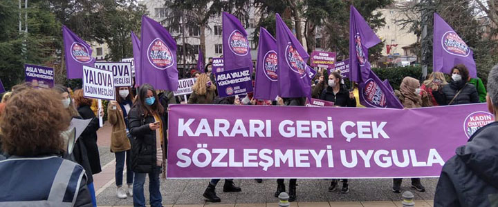 KADINLARDAN İSTANBUL SÖZLEŞMESİ TEPKİSİ