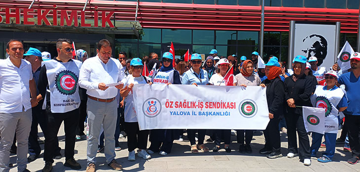 SAĞLIK ÇALIŞANLARI TALEPLERİNİ HAYKIRDI