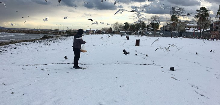 YALOVA YENİ YILA KARLA GİRDİ